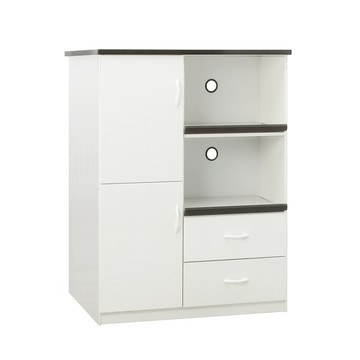 ASSARI-防潮防蛀塑鋼緩衝雙門二抽二拖盤電器櫃(寬97x深43x高雪松