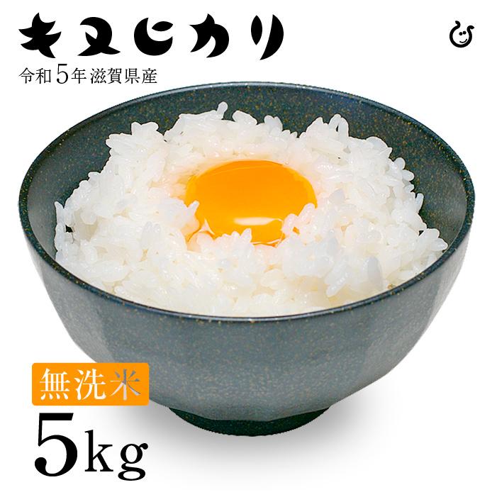 新米 ★★無洗米★★ キヌヒカリ 5kg 令和5年 滋賀県産 米 お米 送料無料 環境こだわり米 80