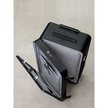 越夢側開全鋁鎂合金行李箱金屬拉桿箱前開蓋攝影器材相機箱可登機