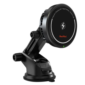 Meet Mind Magsafe 15W 無線磁吸風扇製冷車架 通用版  黑色  iCar-03a