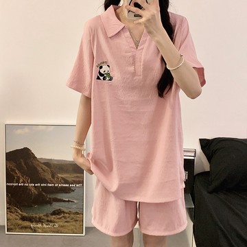 2026休閒運動版300斤大碼睡衣夏季薄款短袖短褲新款居家服可外穿