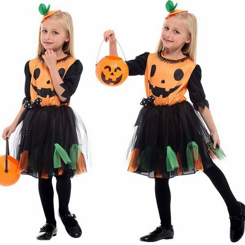 ハロウィン衣装 かぼちゃ 子供 女の子 ワンピース仮装 ハロウィーン 幼稚園 キッズ コスチューム 子供 コスプレ 仮装 万聖節 お化け 通販 Lineポイント最大0 5 Get Lineショッピング