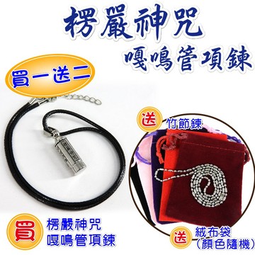 【168開運坊】鈦鋼項鍊系列【避邪-楞嚴咒鈦鋼吊墜~特贈~項鍊/竹節鍊/絨布袋】含開光