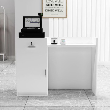 簡約現代超市收銀台小型接待櫃台服裝店收款台便利店吧台  YTL