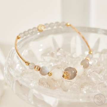 烏托邦 | 拉長石 月光石 | 天然水晶手鍊