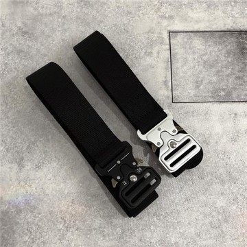 eat/20ss 簡約ins超火一款百搭金屬插扣工裝褲潮銀色機能腰帶男女