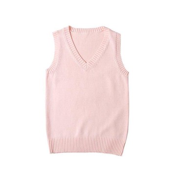 【限時下殺】JK制服V領套頭馬甲背心毛衣女學院風通勤內搭疊穿純色無袖針織衫h3yt