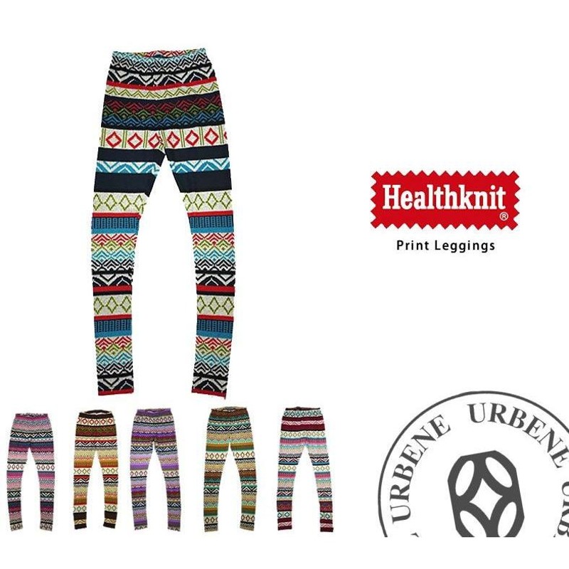 Healthknit ヘルスニット 幾何学パターンレギンス スパッツ ももひき タイツ ズボン下 インナー メンズ レディース アンダーウェア 下着  LINEショッピング