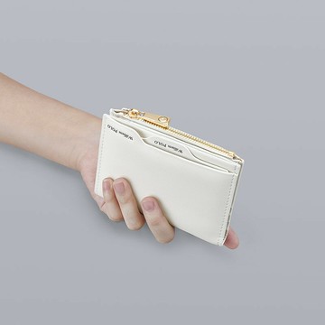 英皇保羅錢包女士高級感真皮錢包女生簡約wallet時尚短款錢包