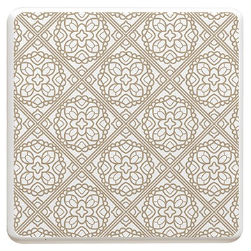 收納王妃 花磚系列方形杯墊  10 x 10 x 0.9cm  1個  團聚萬花筒