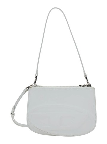 '1Dr Twin' White Shoulder Bag With Adjustable And Removable Shoulder Strap In Leather Woman