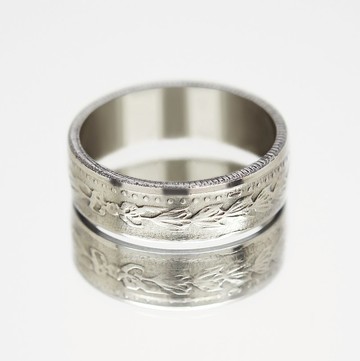 薩爾瓦多硬幣戒指 5 美分 1963 年男士硬幣戒指 女士硬幣戒指