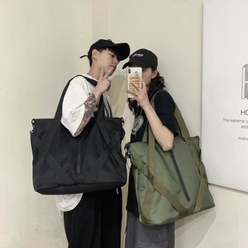 大容量ins網紅健身旅行收納包行李袋單肩背斜跨手提防水購物袋