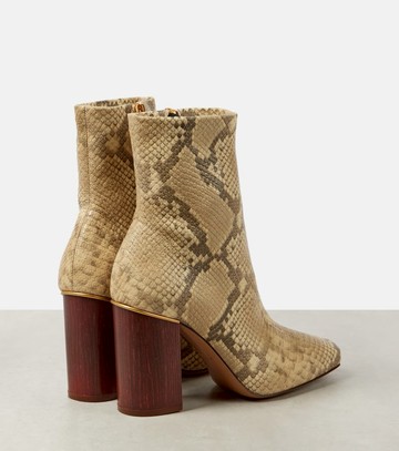 Chloé Ambre snake-effect leather ankle boots