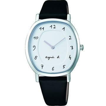 agnes b. marcello系列手寫時標經典女錶 VJ20-KJW0P(BJ5018X1)-31mm-白面皮革【刷卡回饋 分期0利率】【APP下單點數13倍送】