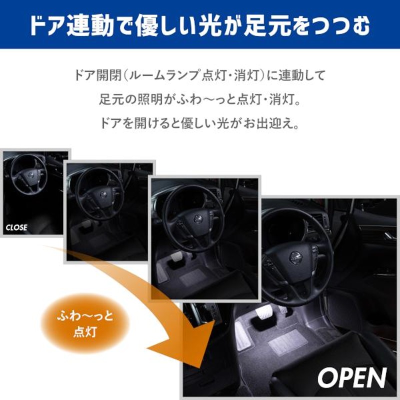 シャトル(GK8/GK9/GP7/GP8) 専用 LED フットライト 車 フットライトキット【前後席セット】フットランプ エーモン カー用品 車内 ライト  車用品 Honda ホンダ | LINEショッピング