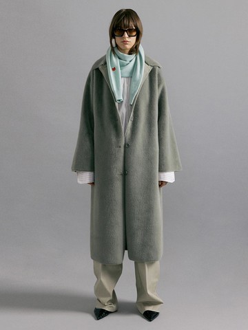 LUNGO single long coat [khaki]