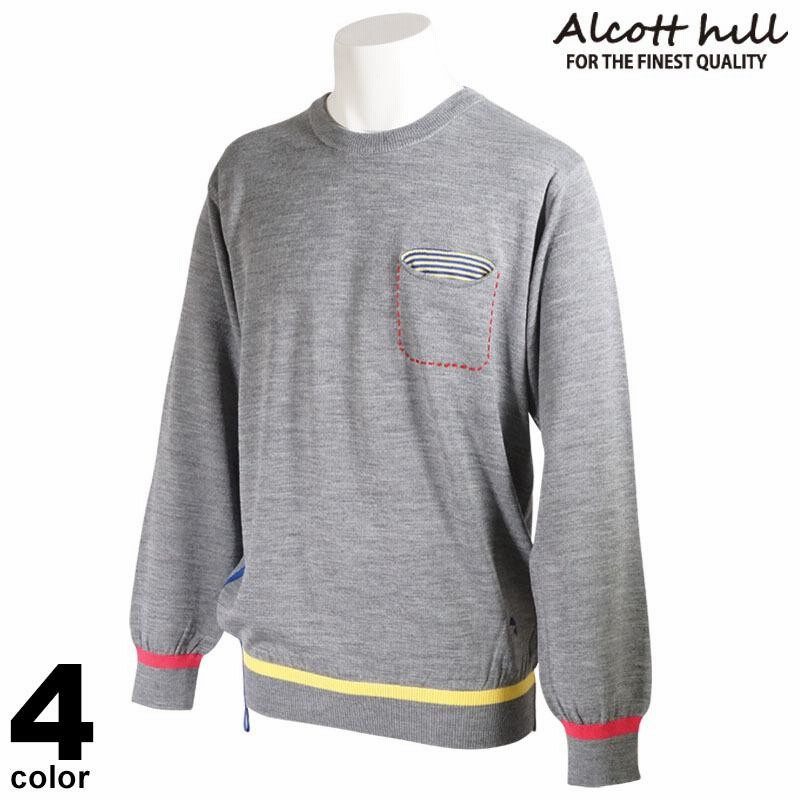 セール 30%OFF ALCOTT HILL アルコットヒル ニット メンズ 2021秋冬