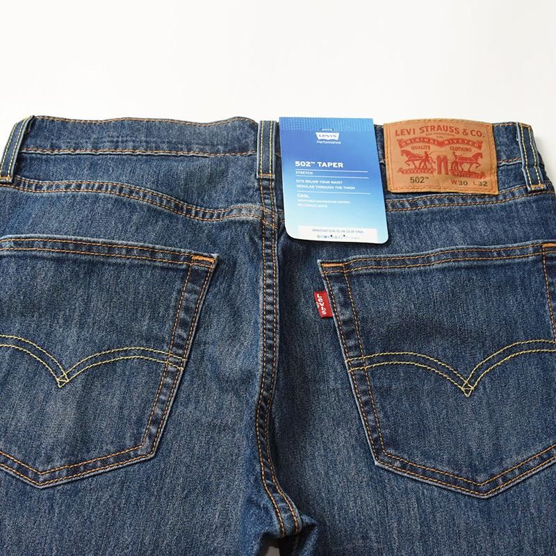 最大78％オフ！ SALEセール26%OFF LEVI'S リーバイス 502 レギュラー テーパード デニムパンツ ジーンズ ブラックデニム メンズ  ストレッチ ジーパン 大きいサイズ 29507