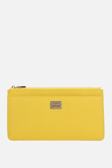 DOLCE & GABBANA logo-detailed Dauphine leather card case Woman