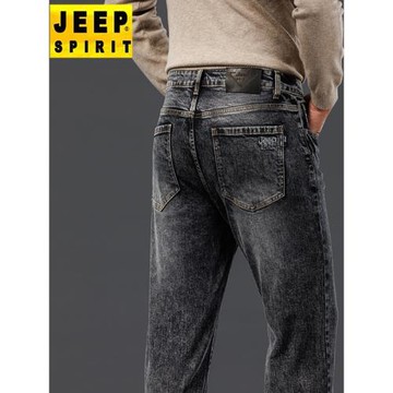 美國高端大牌剪標一線外貿尾單男裝尾貨外單牛仔褲厚款長褲有彈力