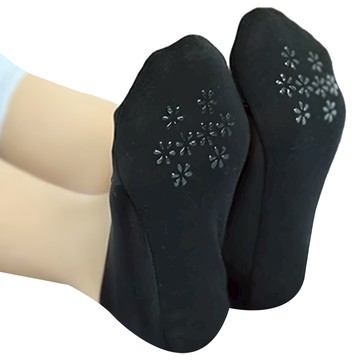 透氣加固防滑隱形襪 10雙 冰絲精梳棉材質  黑色  F(19 x 8cm)