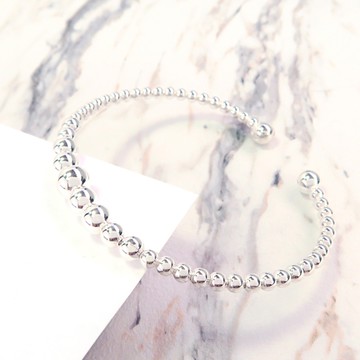 沫泡影 925純銀C型手環 開口活圍手環