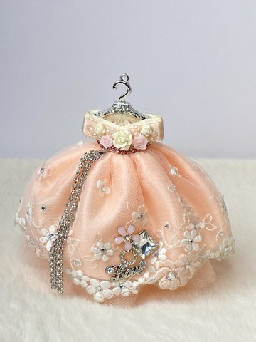 馨成女紅-花朵系列手工蕾絲禮服鑰匙圈