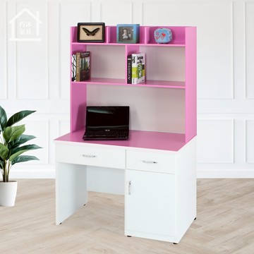 兩抽一門塑鋼書桌 塑鋼電腦桌 防水塑鋼家具 寬106公分書桌 辦公桌(上下座)【巧沐家具】