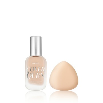 MKUP 美咖 【新品上市】絕對遮瑕持久粉底液SPF34★★★+粉撲(竹炭/G蛋糕/三角/氣墊)隨機出貨