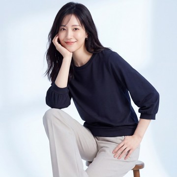 純棉七分泡泡袖上衣