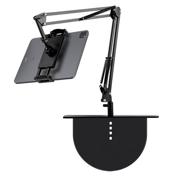 Imall 防滑平板電腦手機隱藏式萬用床頭支架  單品  黑色  1個