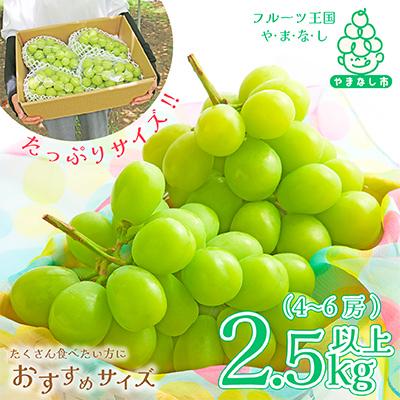 ふるさと納税 山梨市 山梨県産シャインマスカット2.5kg以上(4〜6房) ふるさと納税