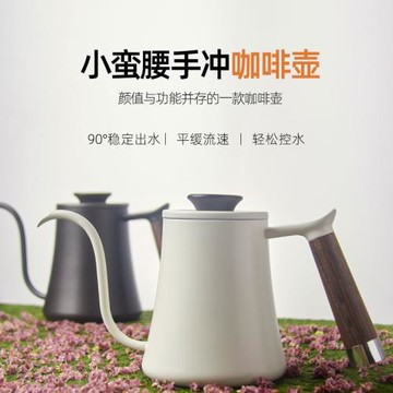 咖啡手沖壺 304不銹鋼特氟龍尖嘴壺 600ml細口長嘴滴漏式咖啡壺