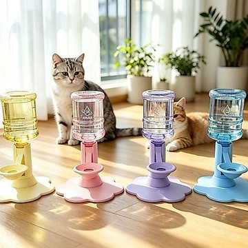 新品 台灣出貨🐱貓咪飲水機【不插電】🌈自動飲水機不插電 貓咪氣泡飲水機 免插電免濾芯 自由調節高度 靜音循環 寵物用品