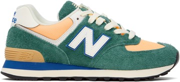 New Balance 绿色 & 橙色 574 运动鞋
