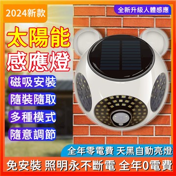 【太陽能感應燈💡全新正品】人體門口感應燈 免佈線感應燈 免安裝 戶外壁燈 應急燈 球形感應燈 LED戶外燈 庭院節能燈