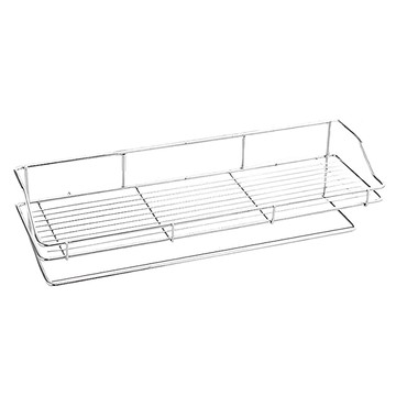 不鏽鋼浴室置物架 附毛巾桿  10.5 x 8.8 x 40cm  銀色  1個