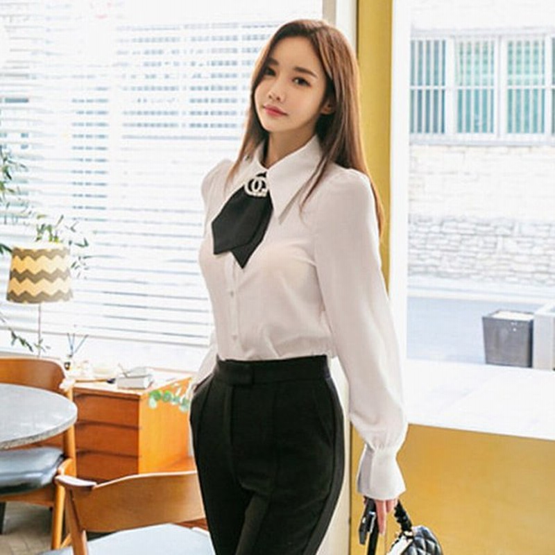 シャツブラウス 長袖シャツ 無地 トップス 通勤 オフィス フォーマル ブラウス レディース ファッション 代 通販 Lineポイント最大get Lineショッピング