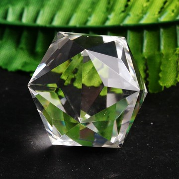 如鴻水晶原石天然白水晶60面切面把玩手把件擺件