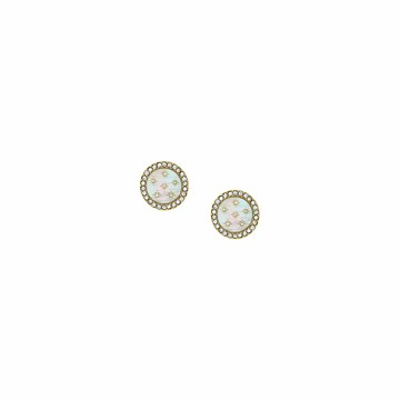 【FOSSIL】限時9折↘Sutton 閃耀銀河不鏽鋼耳環-金色 JF04868710