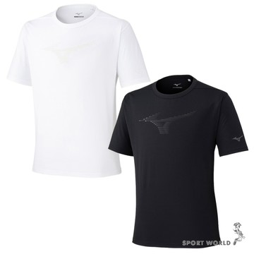 Mizuno 美津濃 防曬短袖上衣 男裝 排汗 白/黑【運動世界】32MAD02601/32MAD02609