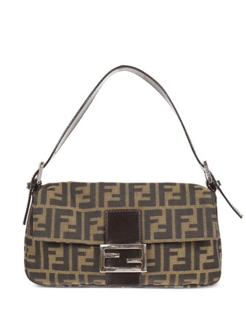 Fendi Pre-Owned - 1990-2000 Zucca shoulder bag - women - Canvas/Leather - One Size - Brown