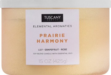Tuscany Candle Elemental Aromatics Scented Jar Candle Prairie Harmony 15 oz