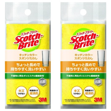 3M Scotch-Brite 海綿菜瓜布 防刮耐用  2個  黃色  1個裝