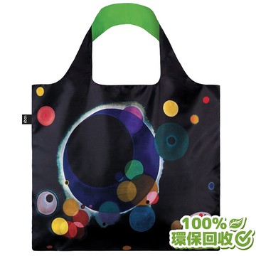 LOQI 環保材質春捲包/購物袋-圓之舞(無扣帶、無暗袋)