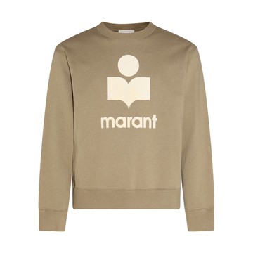 Marant - Beige And White Cotton Sweatshirt
