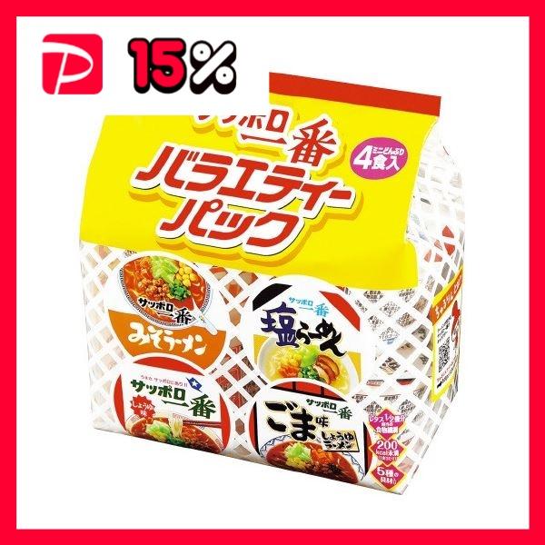 （まとめ）サンヨー食品 サッポロ一番ミニバラエティー 4食×6P（×2セット）〔代引不可〕