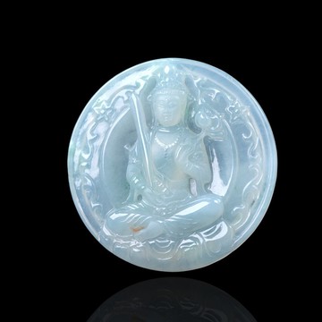 【屬牛虎本命佛】冰種翡翠虛空藏菩薩 | 天然緬甸翡翠A貨 | 送禮