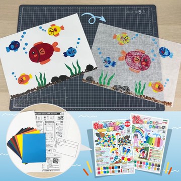 【拓印美術】日本 誠文社_色紙版畫8色/12色 免膠水免油墨 附馬連